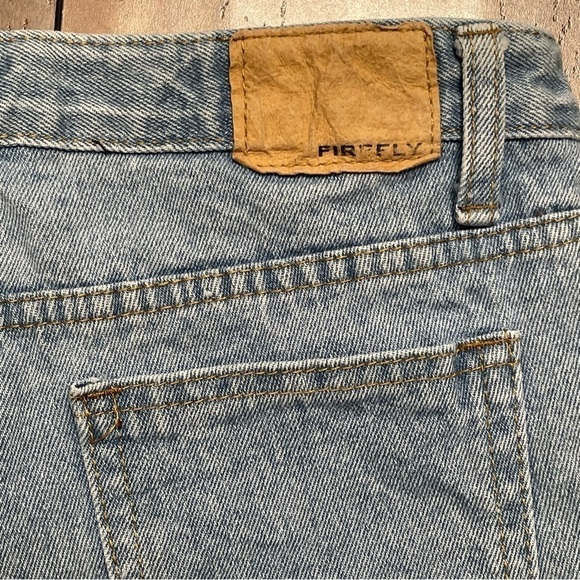 Firefly Spike Embellished Denim Frayed Hem Shorts Size 27 - Picture 8 of 8